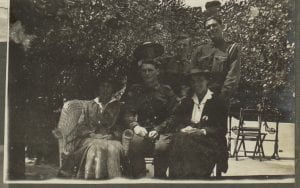 “Our Party at Cape Town.” Back row L-R: Nell Kemp, Billy Fowler, Clarence Chick; Front row L-R: Nurse Gladys, Ben Jones, Margaret.