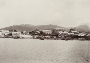 The view of Freetown, Sierra Leone, which Margaret would have glimpsed from the Balmoral Castle. (From the Huxley collection, ref. 1995/076/1/4/1/103)
